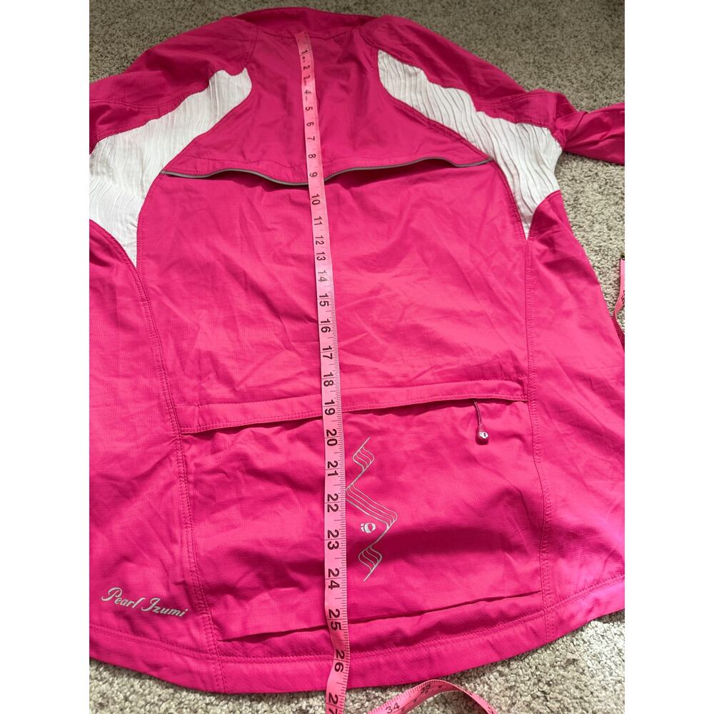 Pearl Izumi L Biking Jacket Pink Vented Athletic Sporty Lightweight Full Zip - Picture 5 of 12